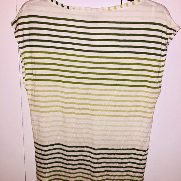 H&M Striped V-Neck T-Shirt/Tee *NEW* see size note - Picture 2 of 4
